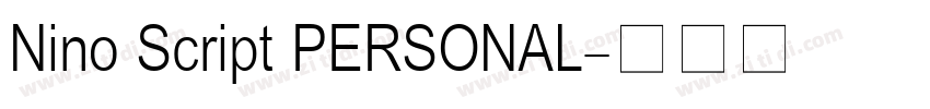 Nino Script PERSONAL字体转换